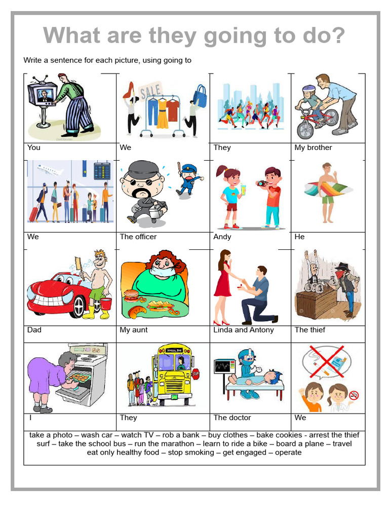 Future Plans Sentence Exercise | PDF