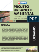 Projeto Urbano Ii - Aula 1 e 2