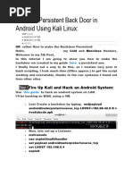 Create A Persistent Back Door in Android Using Kali Linux