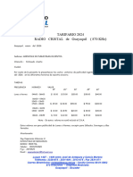 Tarifas y Programacion Radio Cristal 2021