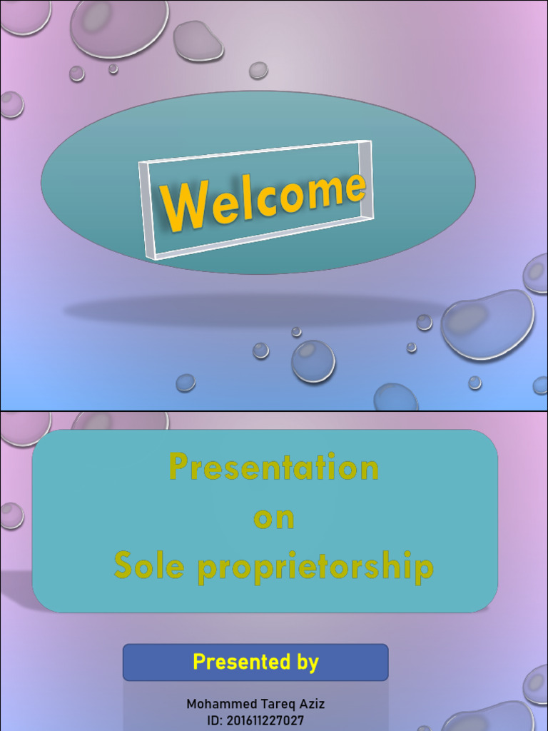 Sole Proprietorship 1 Download Free Pdf Sole Proprietorship Ownership