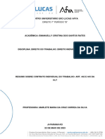 RESUMO 5 Contrato Individual Do Trabalho - Art. 442 e 443 Da CLT