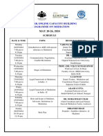 Capacity Building Prog On Mediation