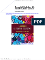 Exercising Essential Statistics 4Th Edition Berman Solutions Manual PDF