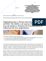Digitalización y Firma Electrónica Según El DNU 70 - 2023