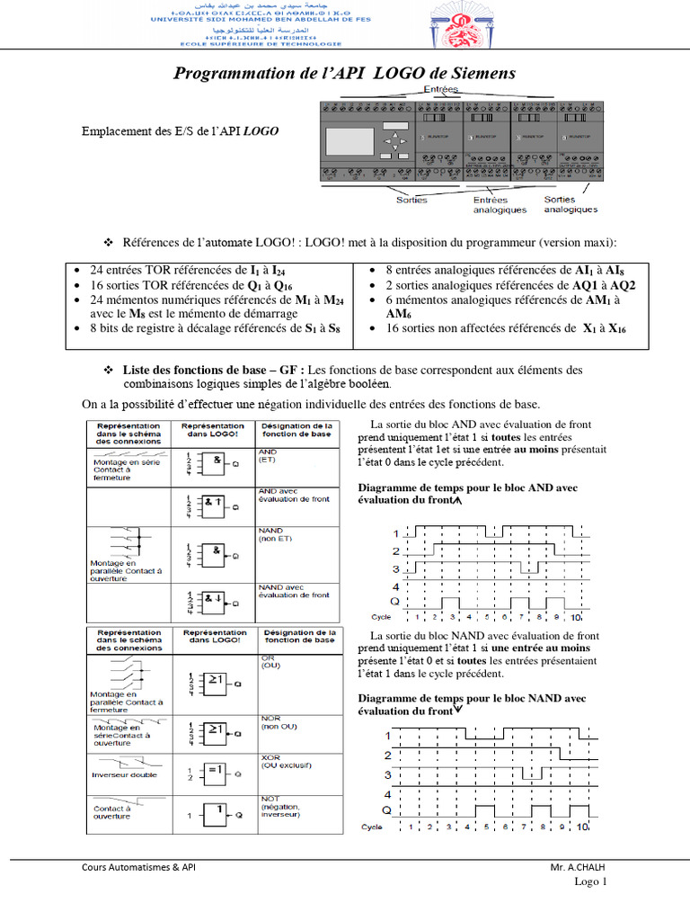 Programmation de l'API LOGO Siemens | PDF | Développement de logiciel ...