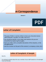 Tourism Correspondence S5