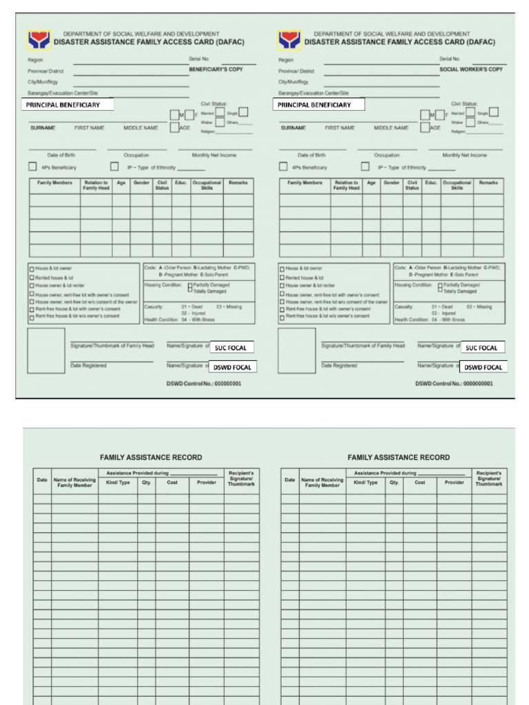 Dafac Revised Form | PDF