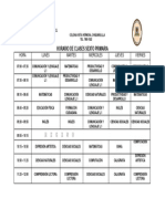 HORARIO DE CLASES SEXTO