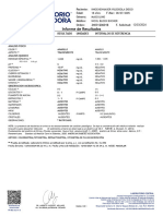 Informe de Resultados: Paciente: Edad: F.Nac: 08/07/2005