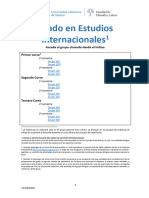 Plan Nuevo Grado en Estudios Internacionales