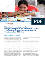 Normas Sociales, Nutrici - N e Imagen Corporal en America Latina y El Caribe, Estudio de Colombia, M - Xico y Guatemala