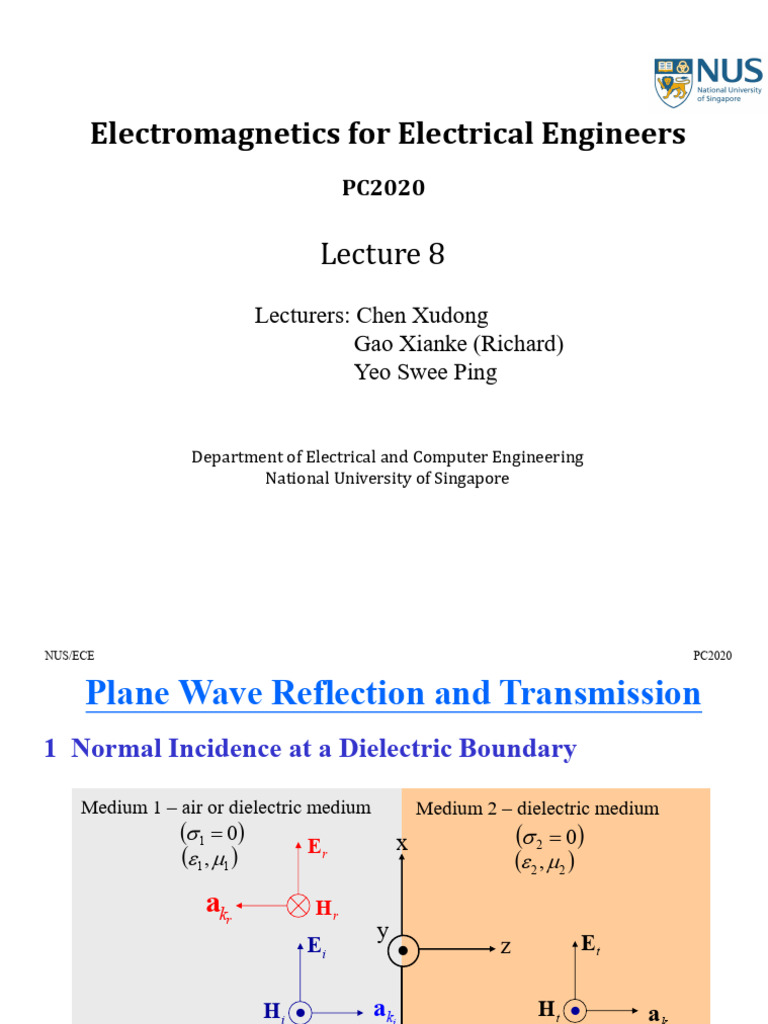 Lecture+8 R and T | PDF | Waves | Reflection (Physics)