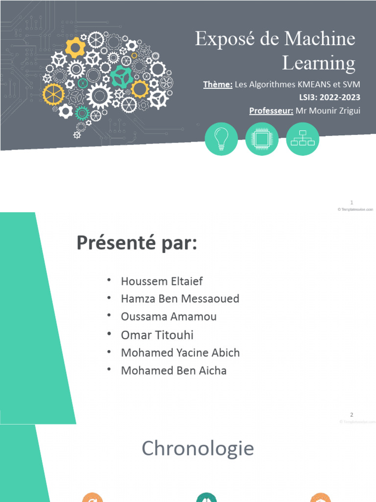 Algorithmes KMEANS et SVM en ML | PDF | Machine à vecteurs de support ...