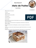 Recetario de Postres