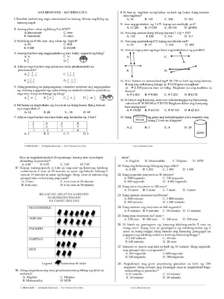 Math Ellna Reviewer Pdf