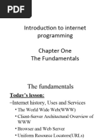 Introduction To Internet Programming Chapter One The Fundamentals