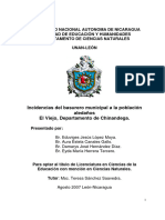 Incidencias Del Basurero Municipal A La Población Aledaños El Viejo, Departamento de Chinandega