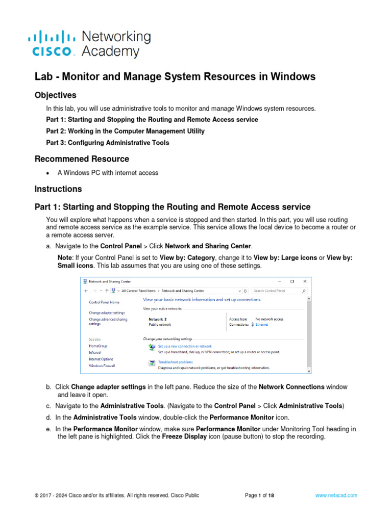 Manage Windows System Resources Lab | PDF | Icon (Computing) | Computer ...