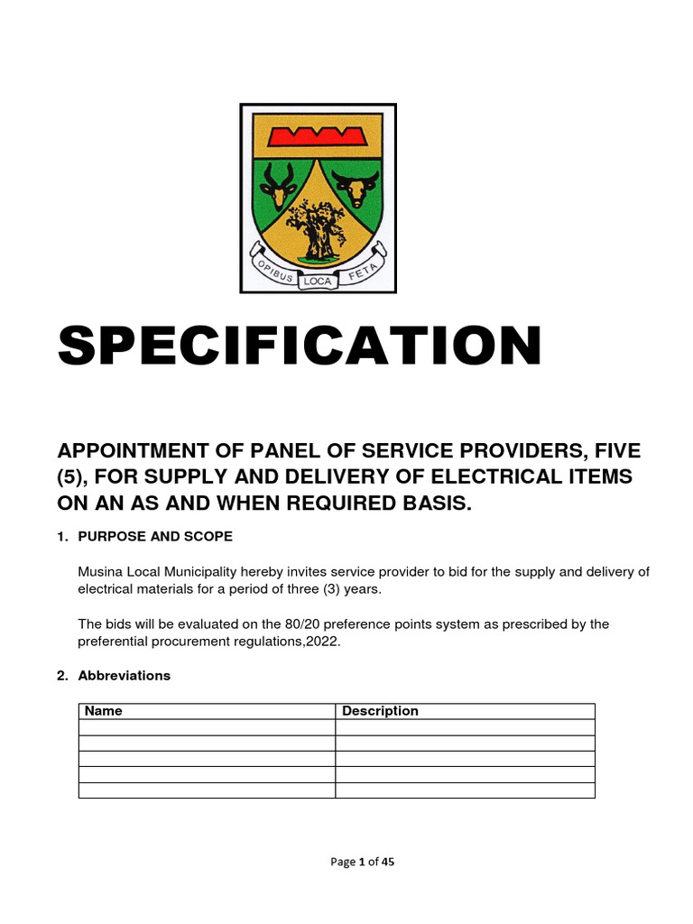 Electrical Supply Bid Specifications | PDF | Electrical Conductor ...