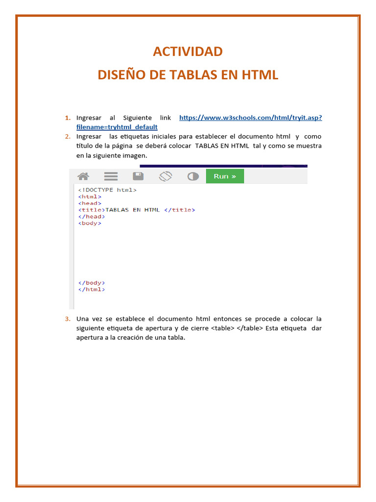 Taller 2 Diseño de Tablas en HTML PDF