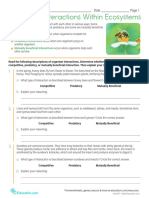 Organism Interactions Within Ecosystems