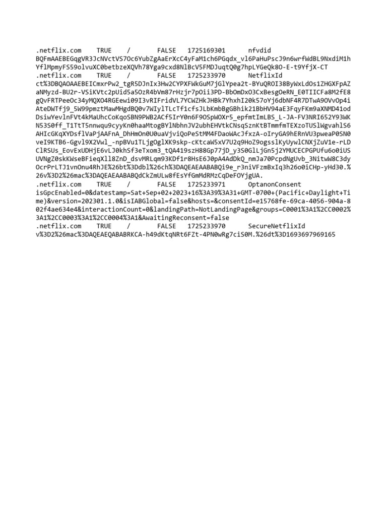 Netflix Cookie Management 2023 | PDF