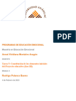 Tarea 5 Constitución de los elementos iniciales del Proyecto educativo