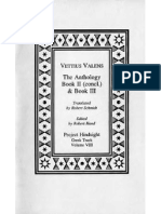 Vettius Valens - The Anthology, Book II (Concl) &amp Book III