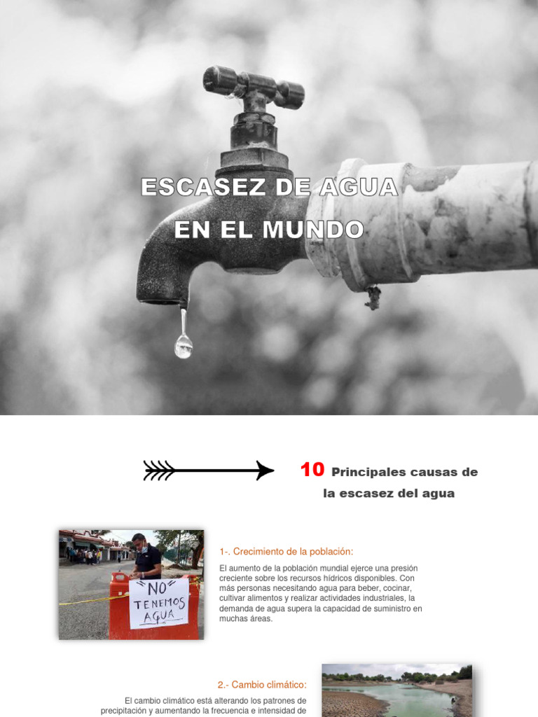 Causas y soluciones a la escasez de agua | PDF | Agua | Agua subterránea