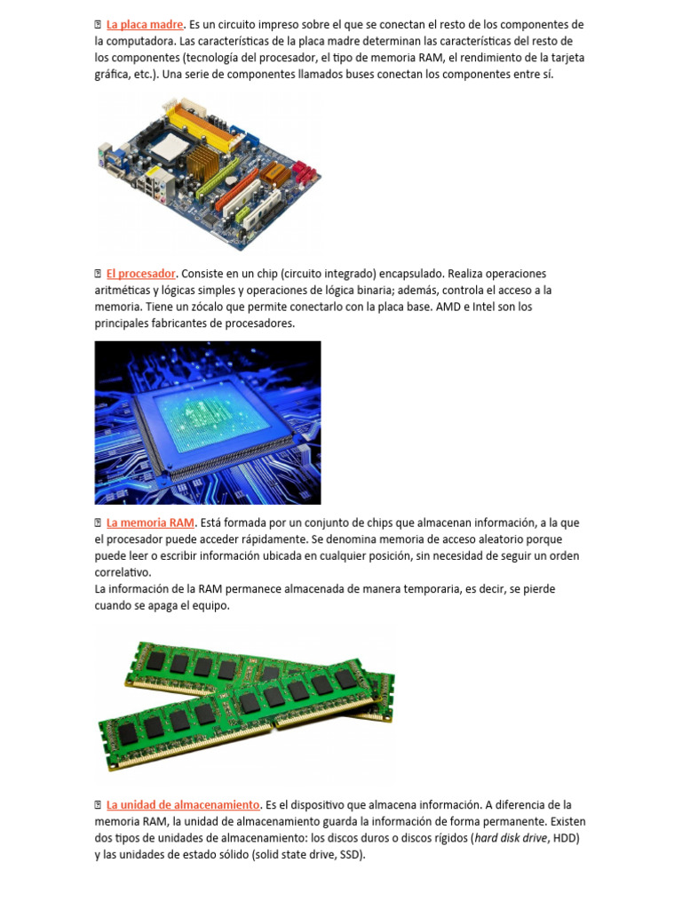 Hadwarde Computadora | PDF | Disco duro | Almacenamiento de datos de la ...