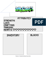 Minecraft Sheet