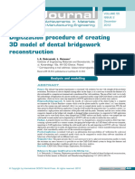 Digitization Procedure of Creating 3D Model of Dental Bridgework Reconstruction