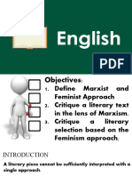 English 10-Marxism Vs Feminism