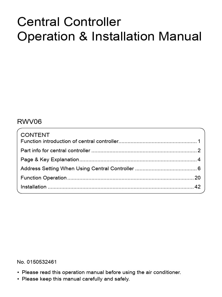 18AW User Manual RWV06 en 20181115 Rev1 | PDF | Button (Computing ...