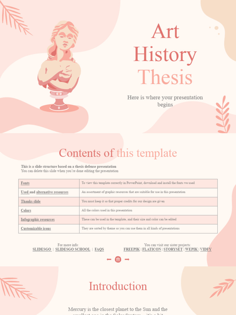 Art History Thesis XL by Slidesgo PDF Solar System