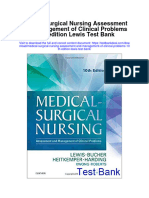 Download full Medical Surgical Nursing Assessment And Management Of Clinical Problems 10Th Edition Lewis Test Bank pdf