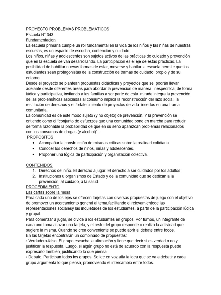Proyecto Consumo Problematico | PDF