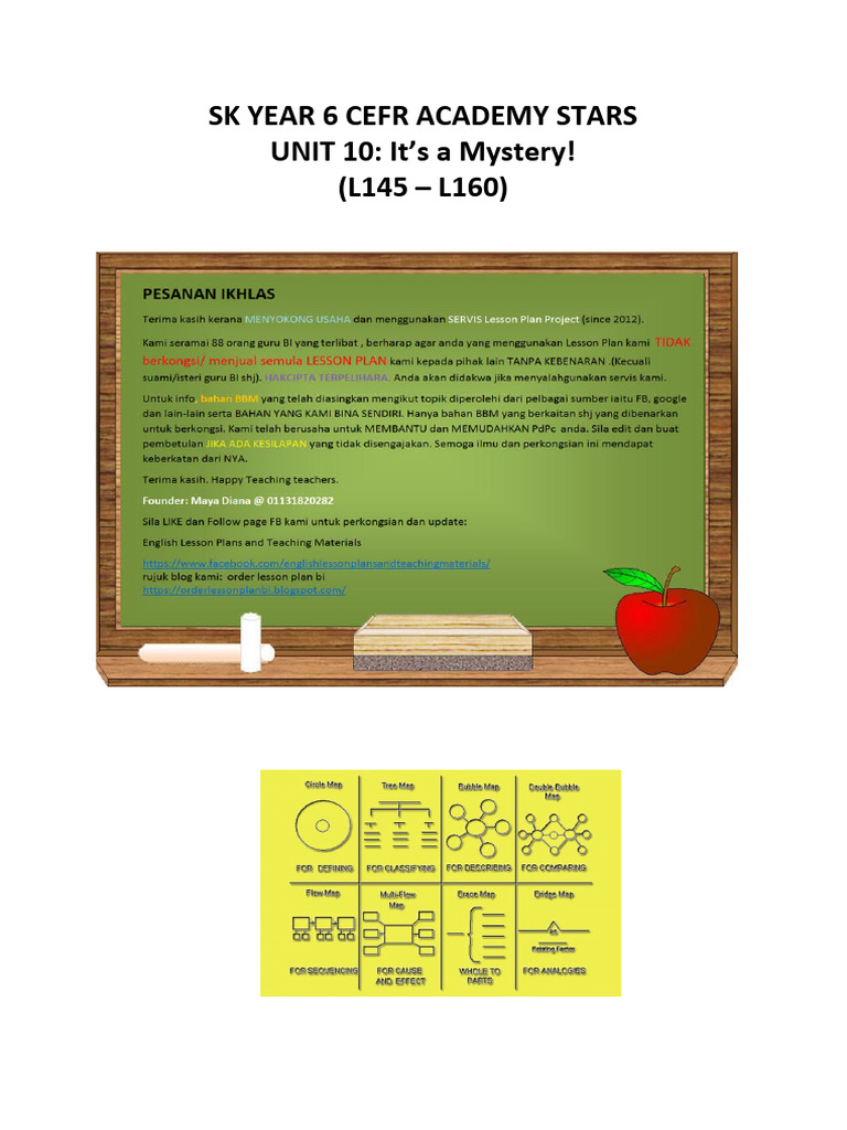 SK Year 6 Cefr Unit 10 - Its A Mystery | PDF | Lesson Plan | Question