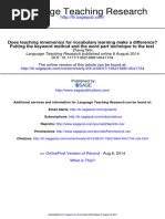 Wei - 2015 - Does Teaching Mnemonics For Vocabulary Learning Make A Difference