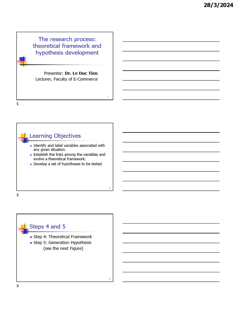 Research Process: Framework & Hypothesis | PDF | Hypothesis | Theory