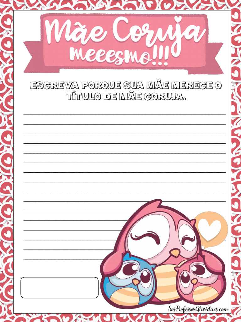 Mae Coruja Mural Sosprofessoratividades Pdf Direitos Autorais Lei