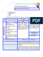 "Promovemos La Seguridad de Los Seres Vivos y El Planeta": Sesión de Aprendizaje Nº01