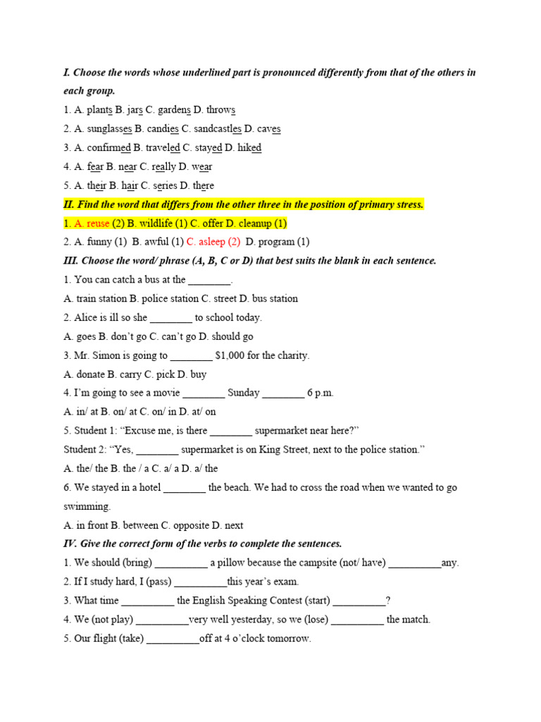 Mid-Term Test For Khang | PDF | Language Arts & Discipline