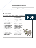 3° Básico Lenguaje Guía Evaluada de Comprensión Lectora Semana Del 30 de Marzo Al 03 de Abril