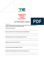 Trident Energy Online Interview Form