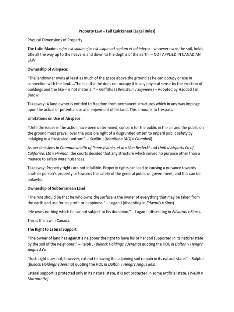 Property law attack outline pdf fee simple environmental law