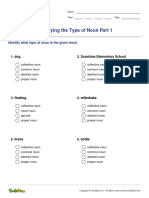 Identifying The Type of Noun Fourth Grade