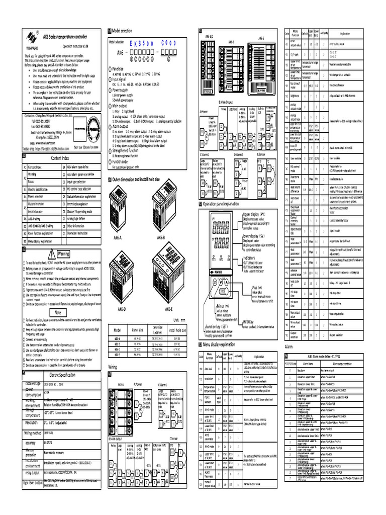 Winpark Ak6 V1.08 | PDF