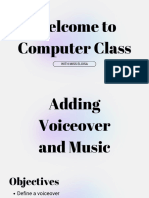 Lesson 4 - Adding A Voiceover and Music (Grade 9)